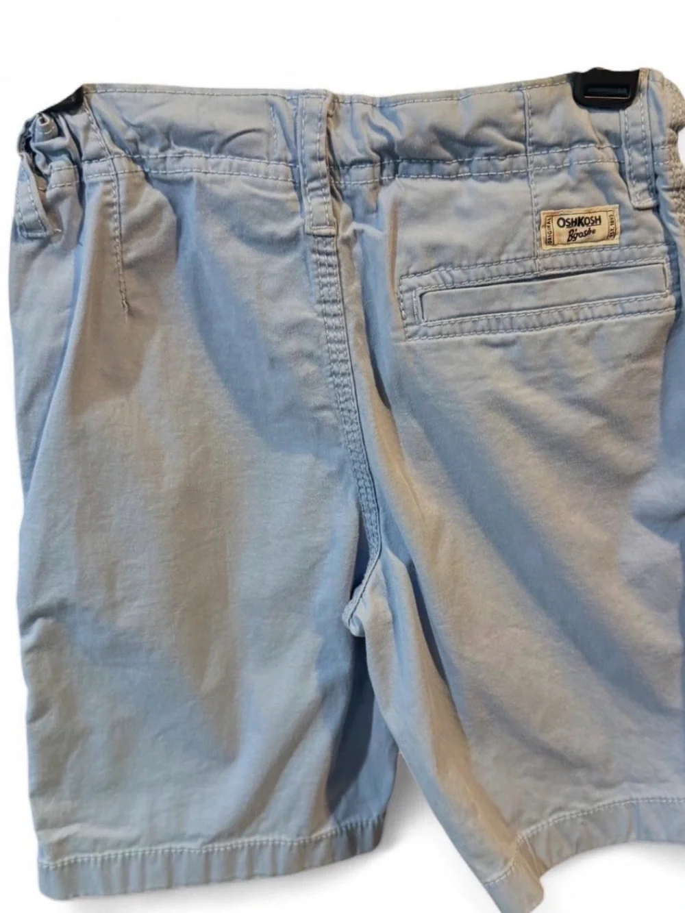 OshKosh Bgosh Boys Light Blue Twill Chino Shorts Size 7